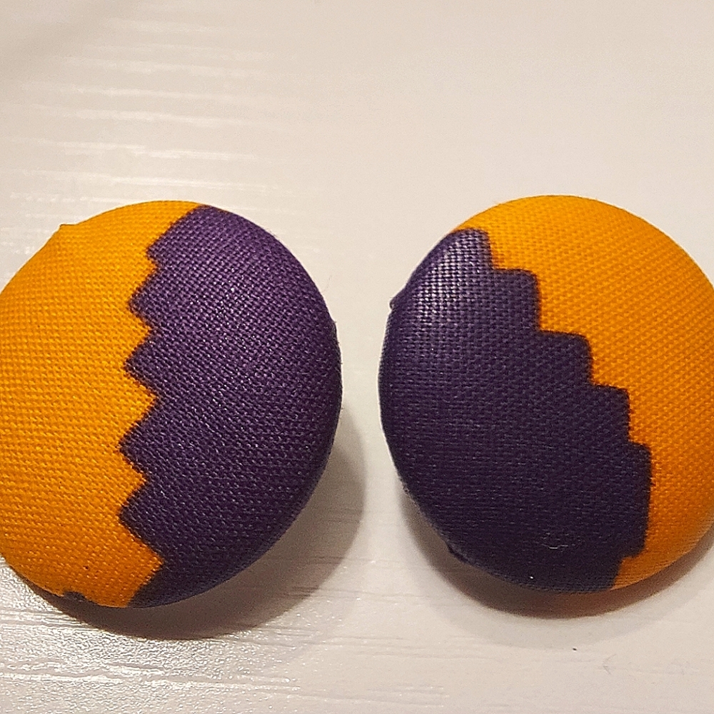 African Print Button Earrings! BUNDLE TO SAVE!